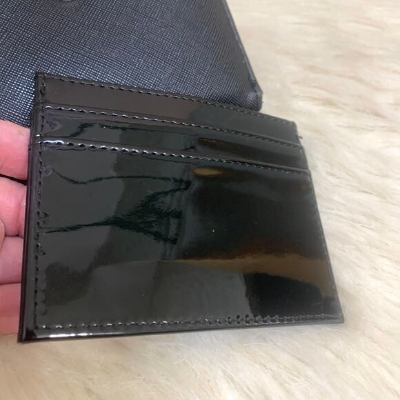 STEVE MADDEN Black Cross Grain Vegan Leather JADYN Bifold Wallet w/ ID Card Case - Picture 9 of 13